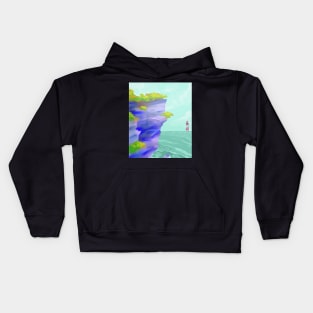 Cliff by the sea Kids Hoodie